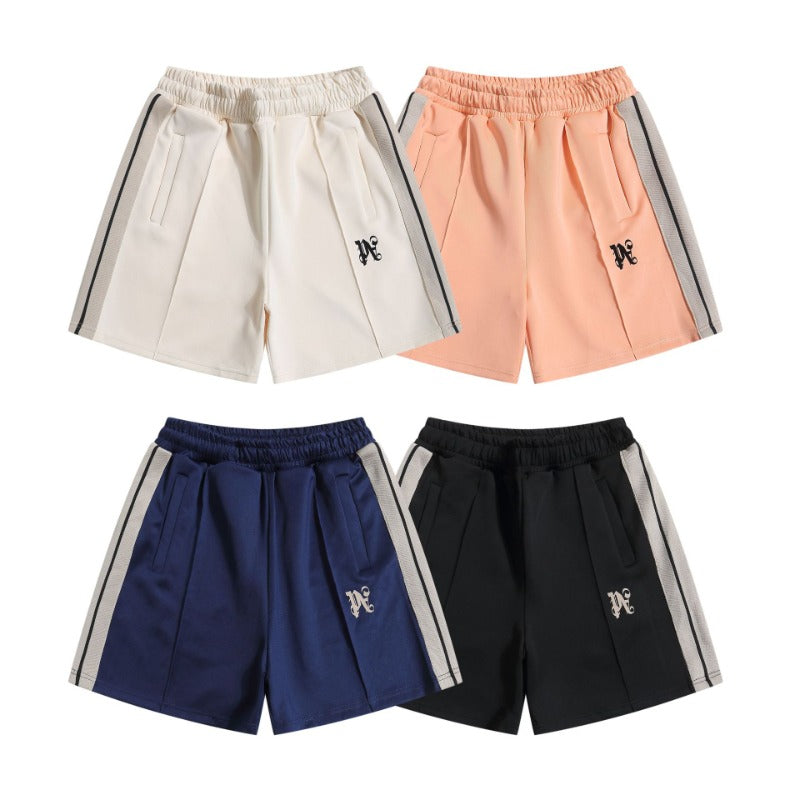 Palm Angels Shorts 24S Cross-border European and American trendy brand palm letter striped color matching casual shorts