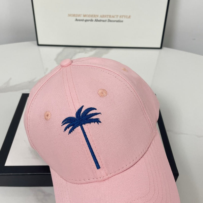 Palm Angels hats flame alphabet palm tree embroidered distressed baseball cap