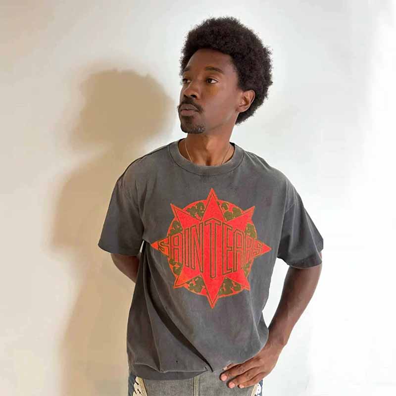 SAINT MICHAEL Vintage T-shirt DENIM TEARS Loose Short Sleeve