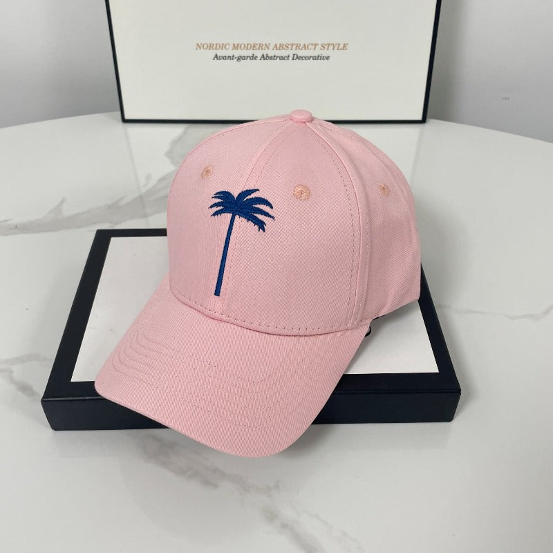Palm Angels hats flame alphabet palm tree embroidered distressed baseball cap