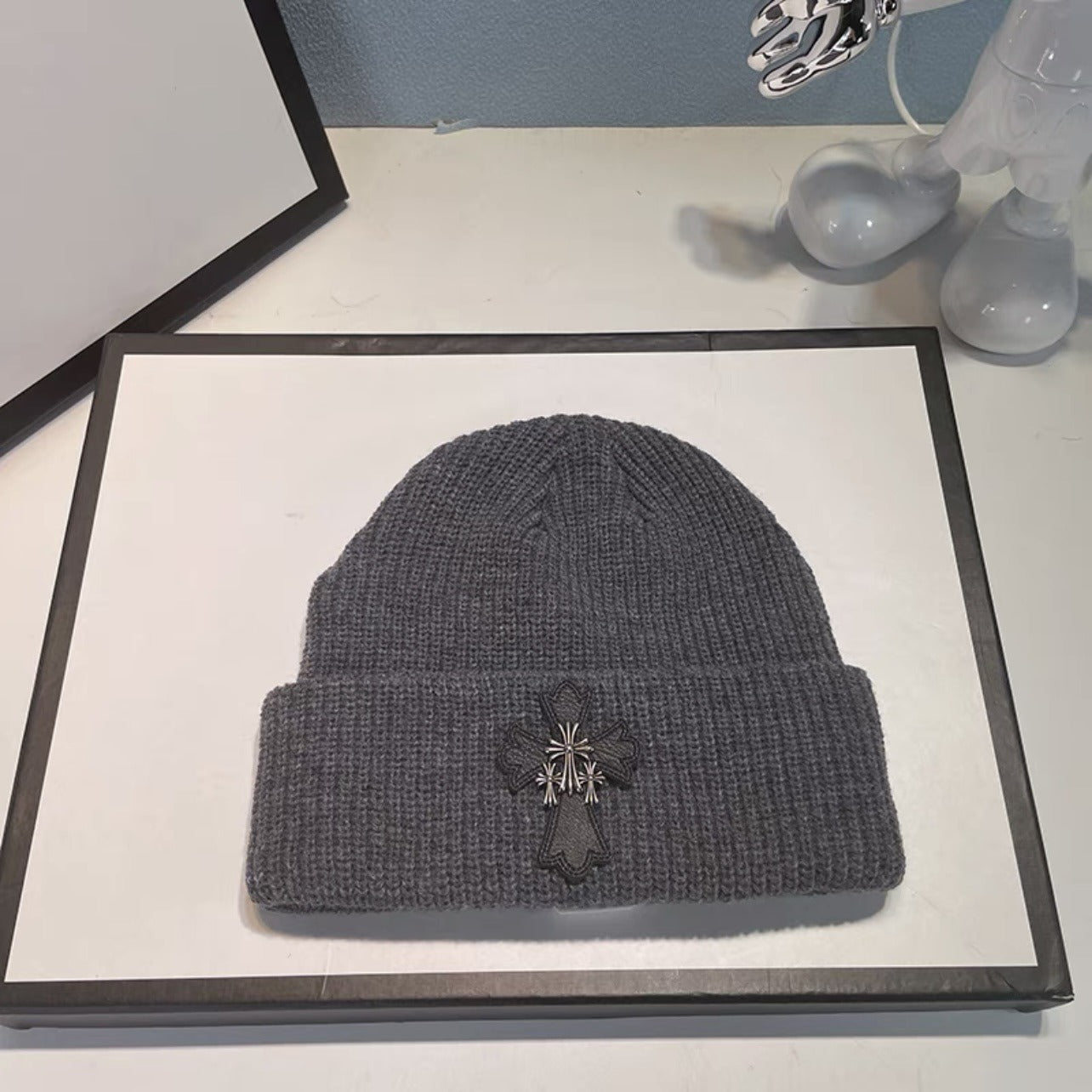 Chrome Heart Beanie Vintage Cross Wool Knitted Hat