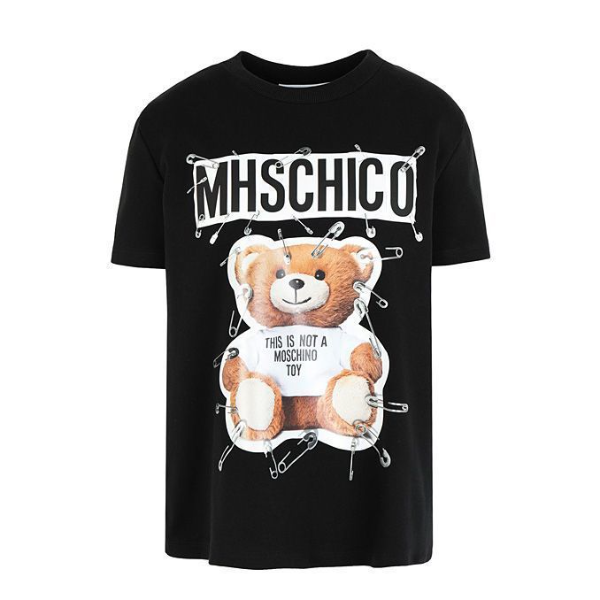 Moschino T-shirt Teddy Bear Mickey Mouse Printed T-shirt Men And Women