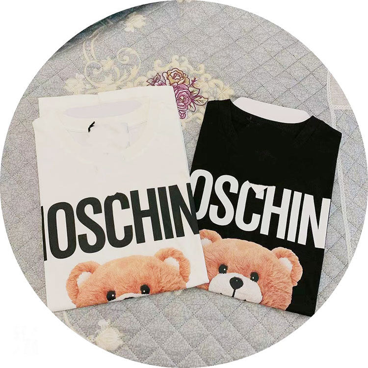 Moschino T-shirt Printed T-shirt Women Loose Casual Short-Sleeved Top