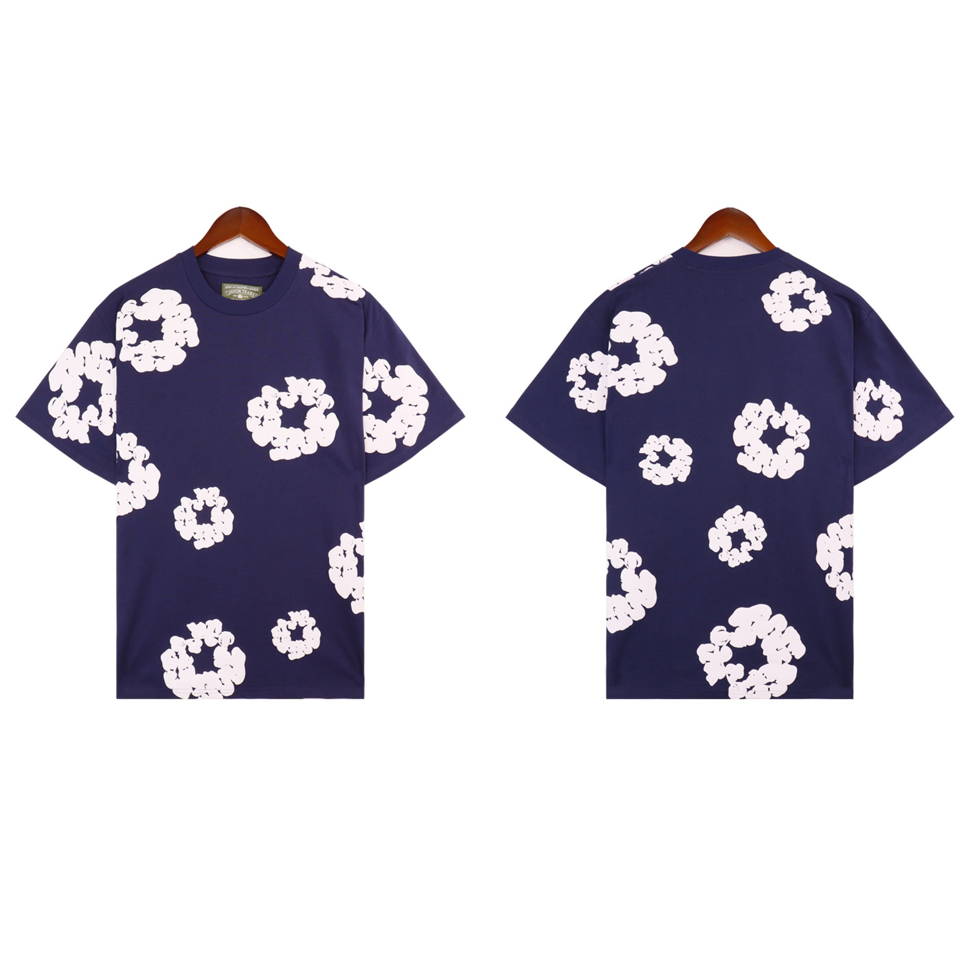 Denim Tears T-shirts Kapok Puff Print Short Sleeve T-shirt