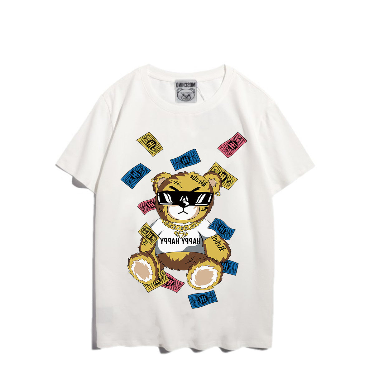 Moschino T-shirt Bear Printed Short-Sleeved T-shirt Couple Wear