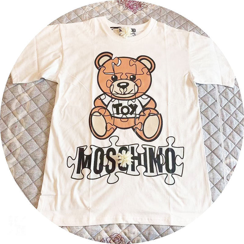 Moschino T-shirt Loose Leisure Sports Short Sleeve