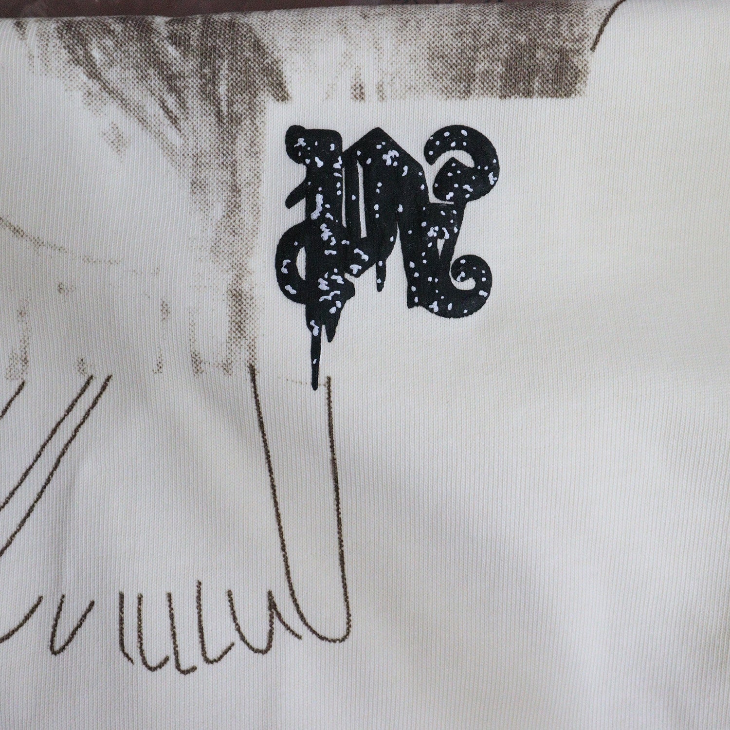 Palm Angels T-shirt Pigeon Flow Lacquer Letter Foam Short Sleeve T-shirt