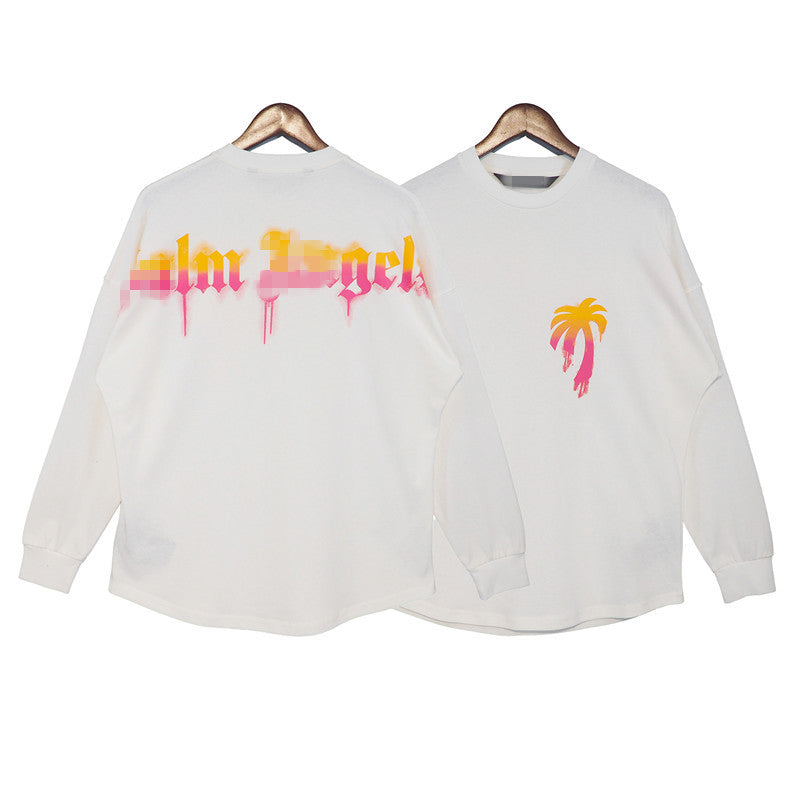 Palm Angle Sweatshirt Palm Angels Graffiti Letter Long Sleeve T-shirt Men and Women High Street Couple