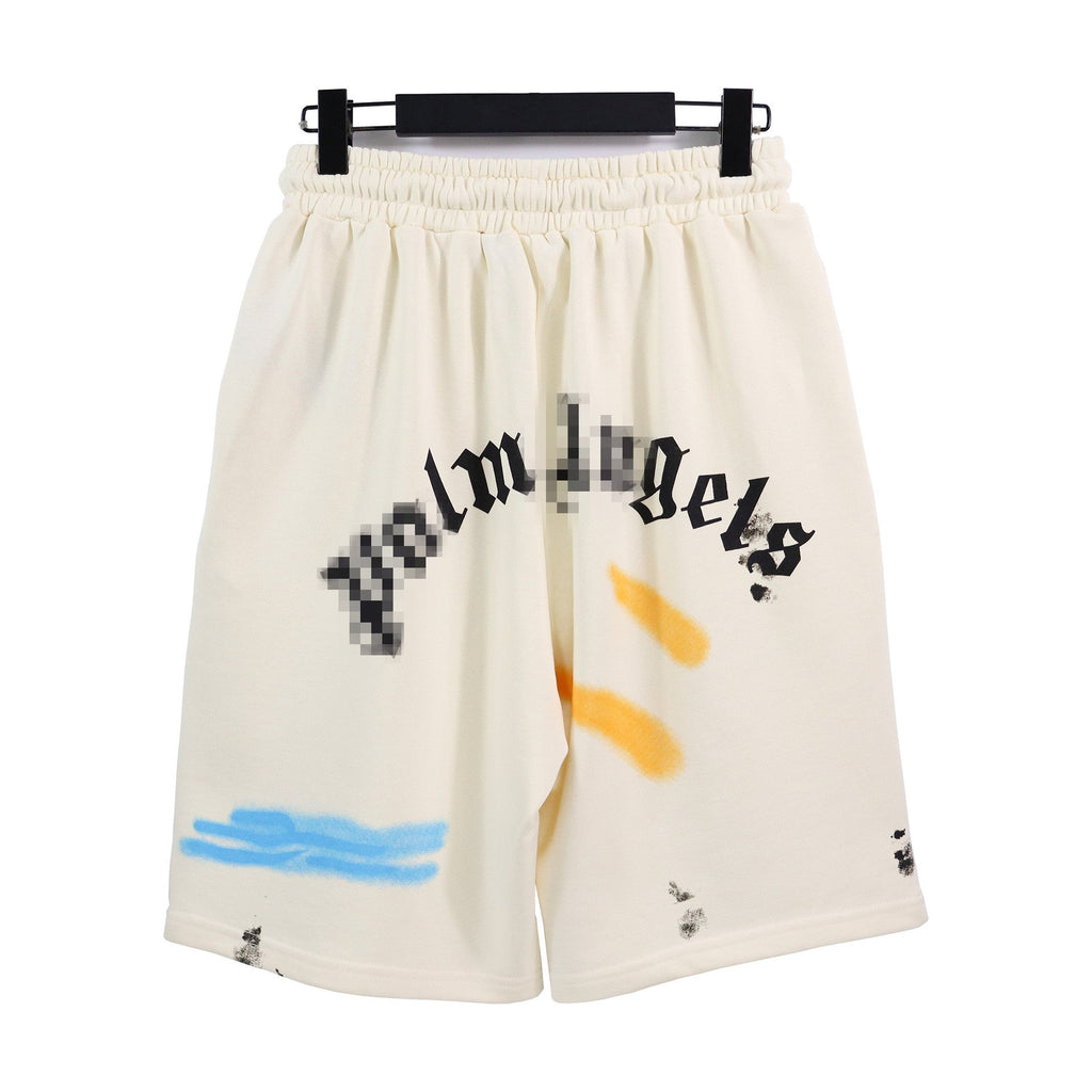 Palm Angle Shorts Palm Angels Hole Casual Shorts Men's and Women's Beach Sports Shorts