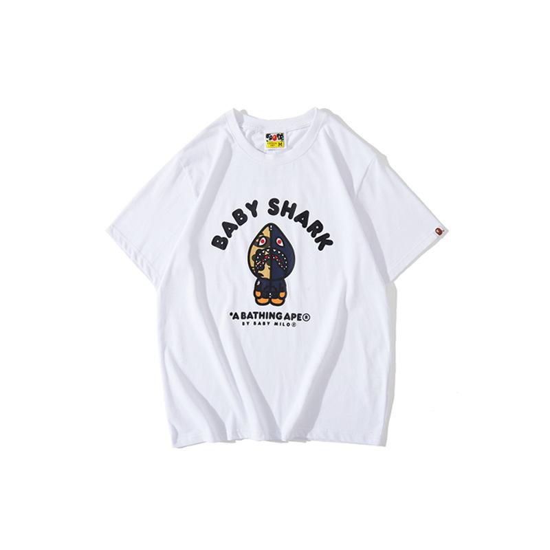 Bathing Ape T-Shirt Spring/Summer Blue Shark Short Sleeve T-shirt Half Sleeve