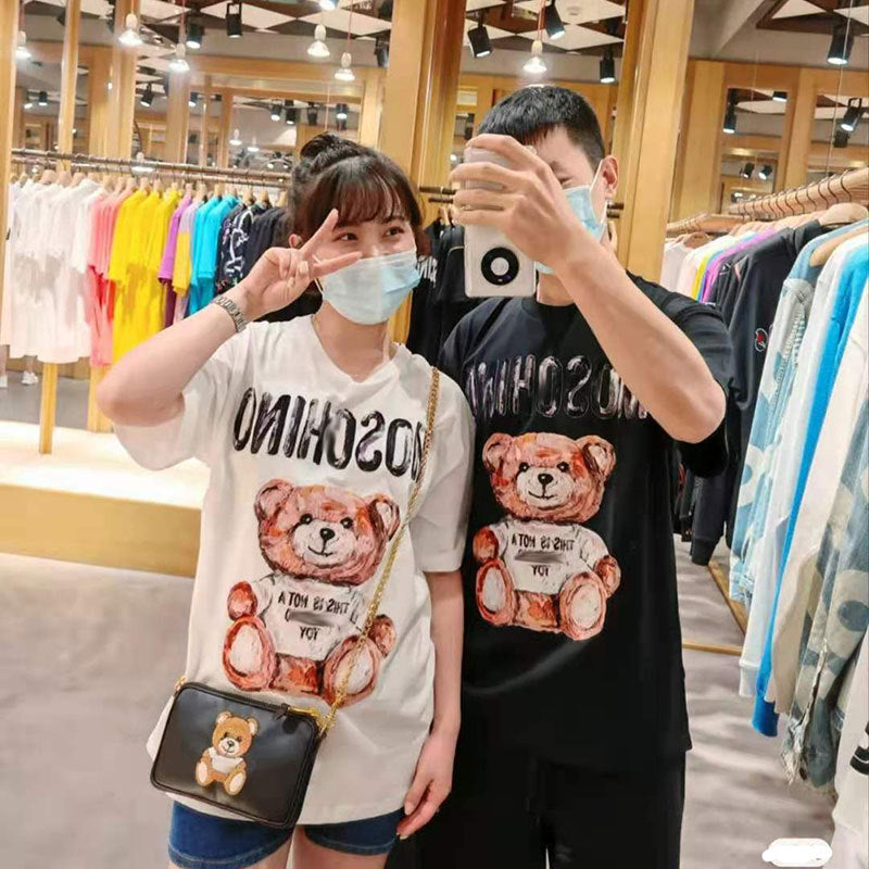 Moschino T-shirt Loose Round Neck T-shirt