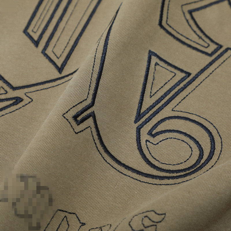 Palm Angels T-shirt Embroidered Letter Logo Short Sleeve T-shirt