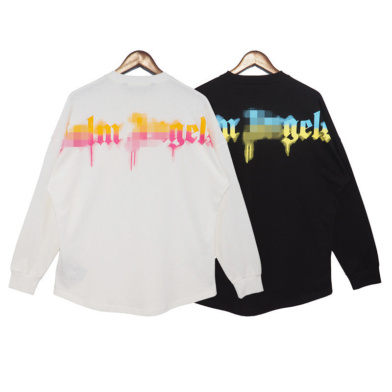 Palm Angle Sweatshirt Palm Angels Graffiti Letter Long Sleeve T-shirt Men and Women High Street Couple