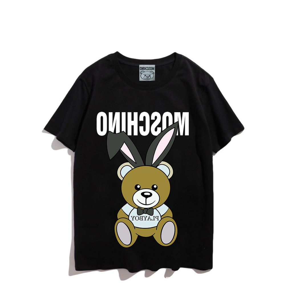 Moschino T-shirt Bear Printed Short-Sleeved T-shirt Couple Wear