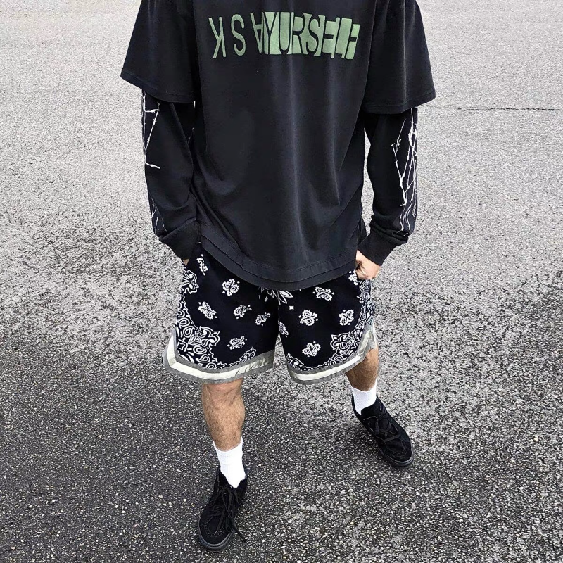 Askyurself Pant Loose Drawstring Shorts Cropped Pants