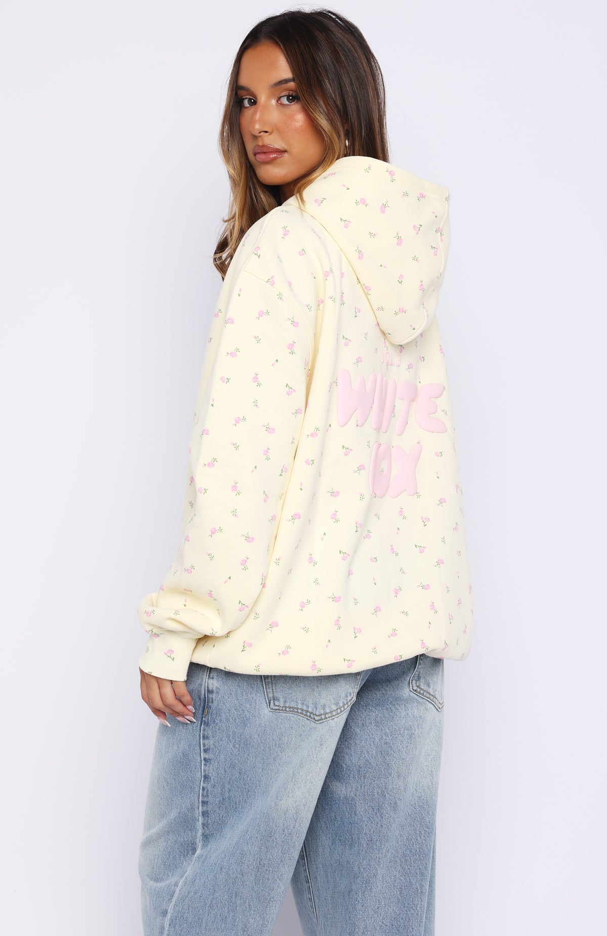 Offstage Printed Oversized Hoodie Lemon Ditsy
